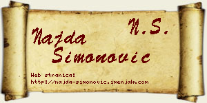 Najda Simonović vizit kartica